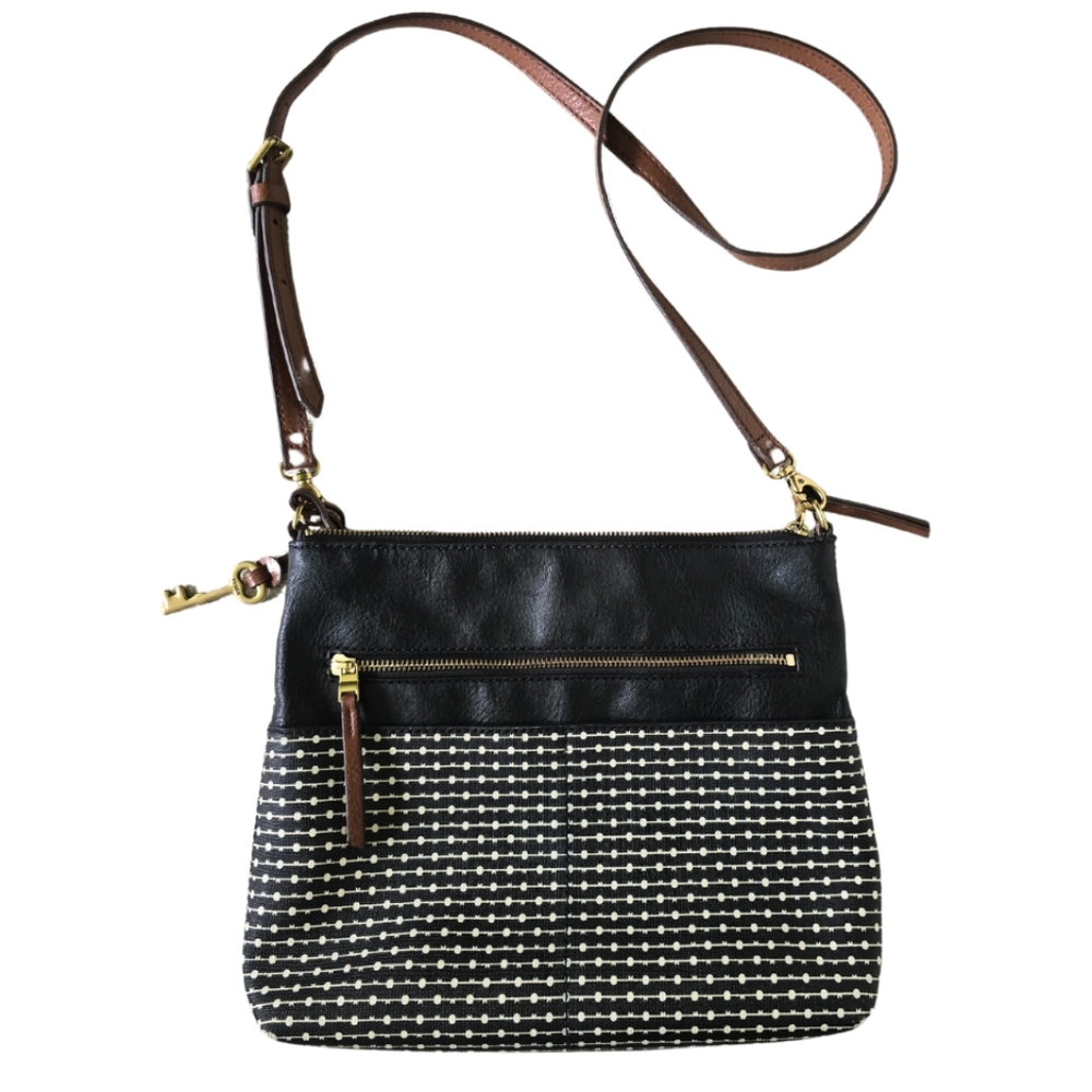 FOSSIL Fiona Vegan Leather Crossbody Shoulder Purse Bag Medium/Large
